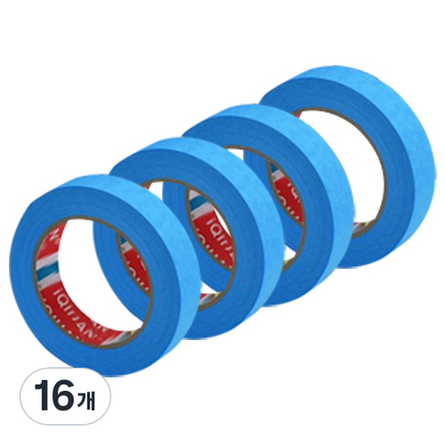 iQIHAN 칼라 마스킹 테이프 파랑 20 mm x 20 m, 16개