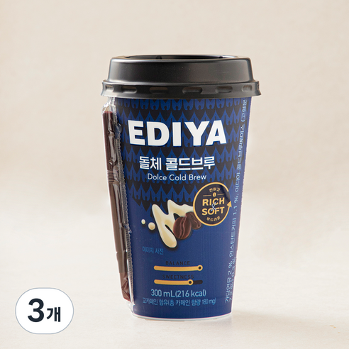 이디야 돌체 콜드브루, 3개, 300ml