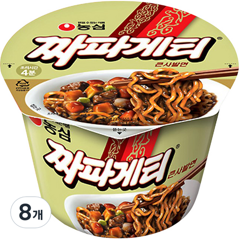 농심 짜파게티 큰사발면, 8개