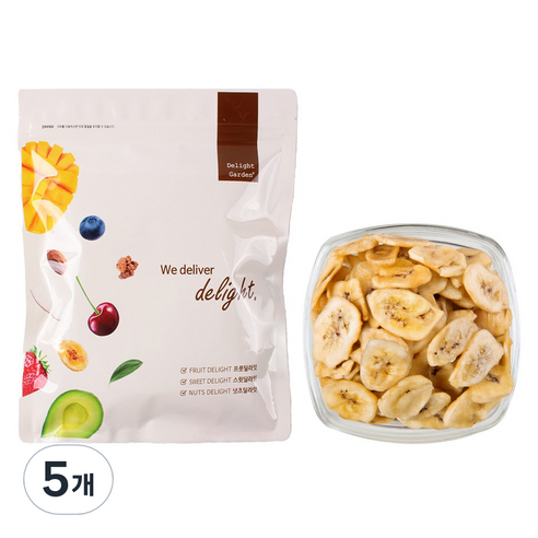 딜라잇가든 바나나 칩, 5개, 400g