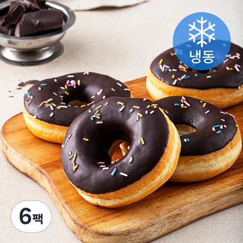 곰곰 레인보우 초코링 도넛 (냉동), 50g, 4개입, 6개