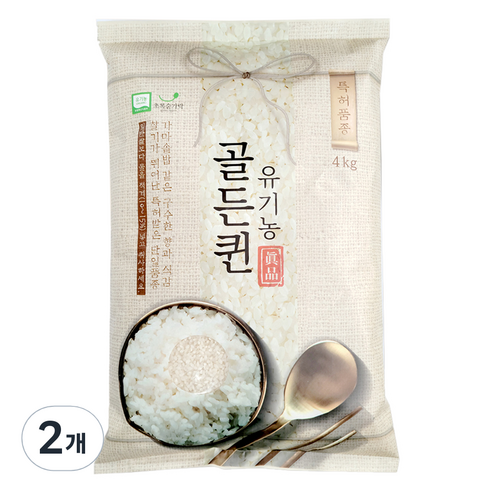 초록숟가락 골든퀸 백미 상등급, 4kg, 2개