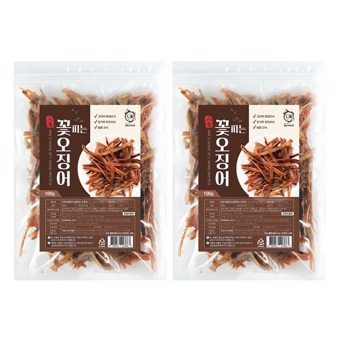 해야미 꽃피는 오징어, 100g, 2개