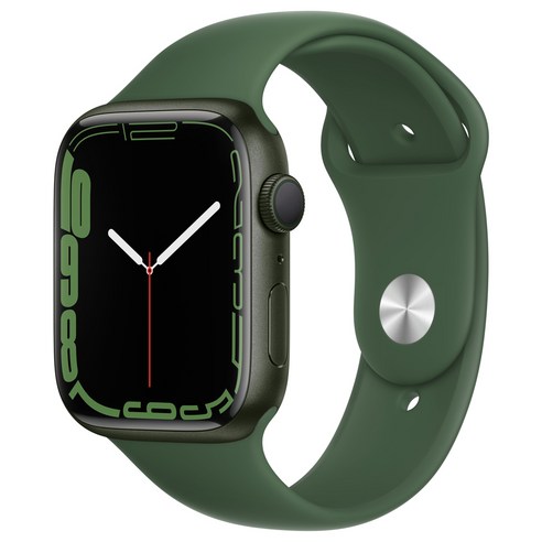 Apple 애플워치 7, 45mm, GPS, 알루미늄, 그린 / 클로버 스포츠 밴드