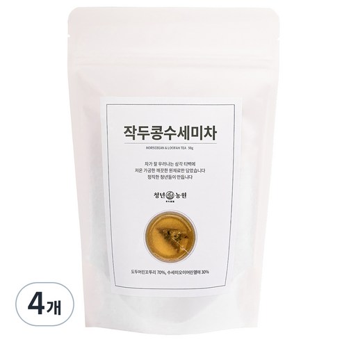 청년농원 저온가공 작두콩수세미차 삼각티백, 1g, 50개입, 1개