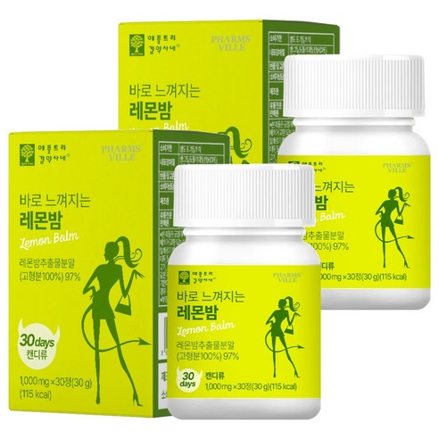 애플트리김약사네 바로 느껴지는 레몬밤, 30정, 2개
