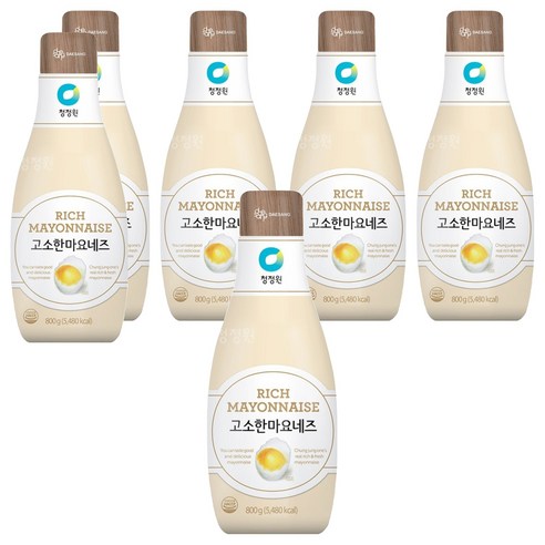 청정원 고소한 마요네즈, 800g, 6개