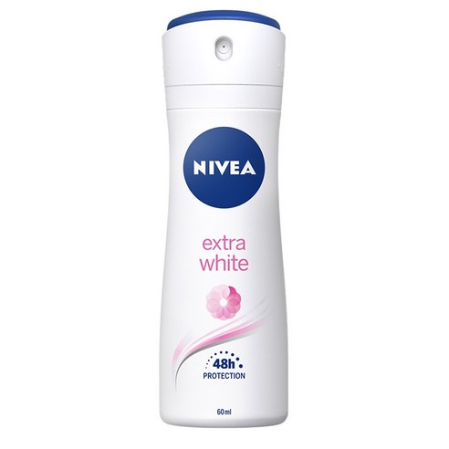 니베아 엑스트라 화이트 데오드란트 스프레이, 60ml, 1개