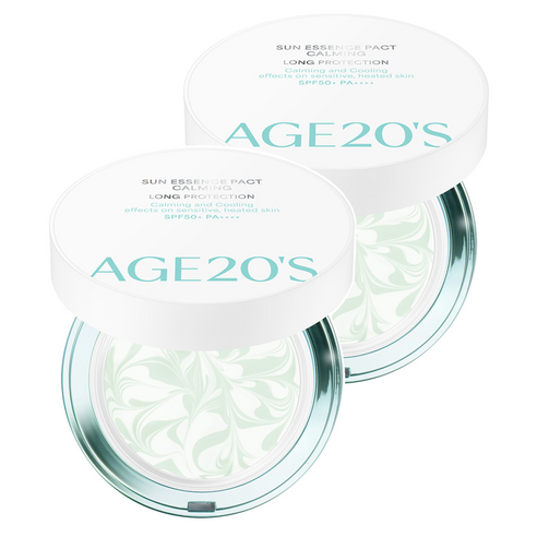 에이지투웨니스 선 에센스 팩트 카밍 롱프로텍션 SPF50+ PA++++, 12.5g, 2개