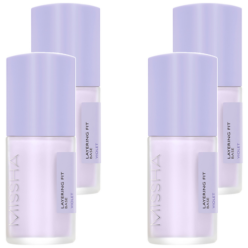 미샤 레이어링 핏 메이크업 베이스 35ml, 바이올렛, 4개