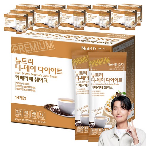 뉴트리디데이 다이어트 카페라떼 쉐이크, 350g, 12개