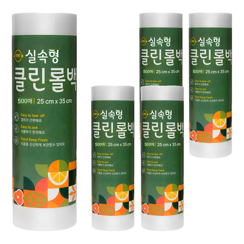 원스마켓 식품포장용 위생롤백 중형 25cm x 35cm, 중(M), 500개입, 5개