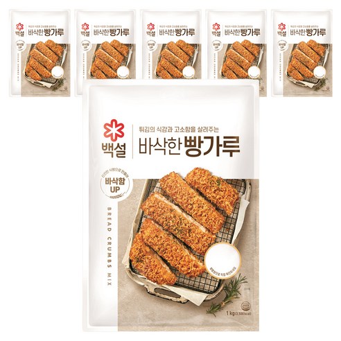 백설 빵가루, 1kg, 6개