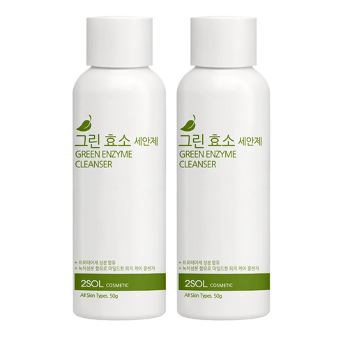2SOL 그린 효소 세안제, 50g, 2개