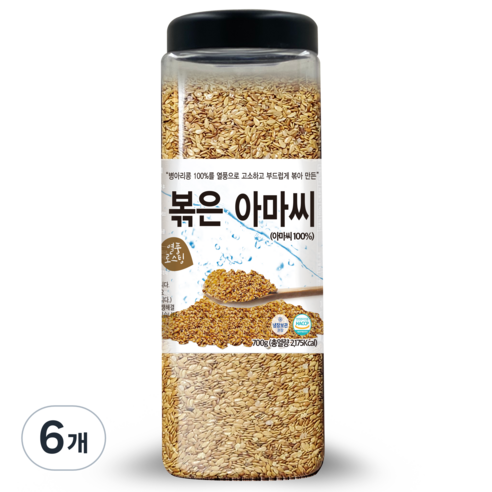 대구농산 볶은 아마씨 통, 700g, 6개