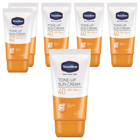 바세린 톤 업 선크림 SPF40 PA+++, 50ml, 6개