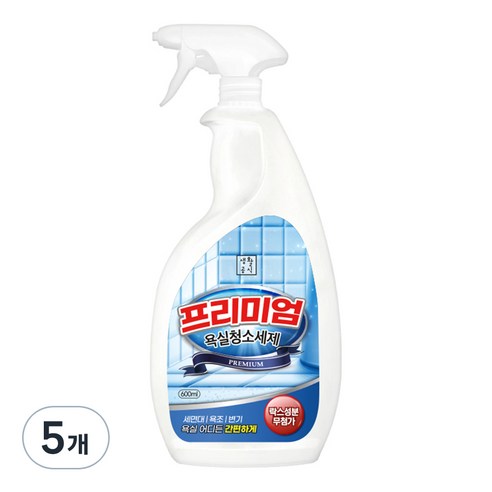 생활공식 프리미엄 욕실청소세제, 5개, 600ml
