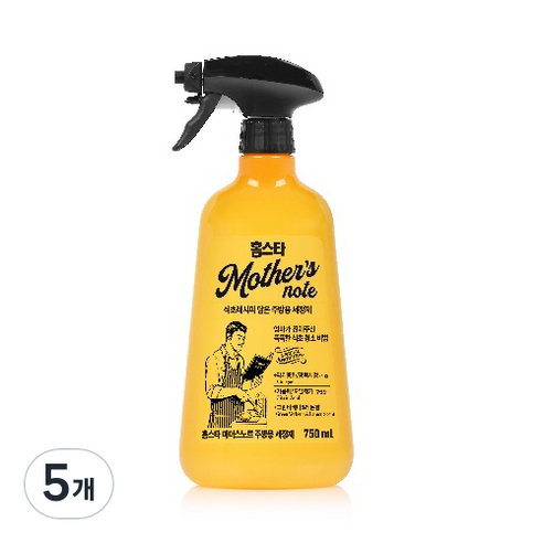 홈스타 마더스노트 주방용 세정제, 5개, 750ml
