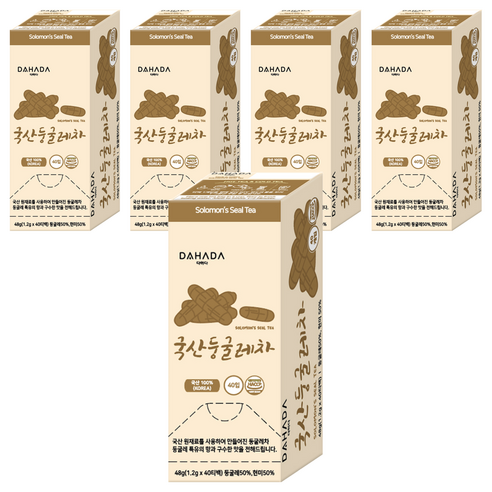 다하다 국산 둥굴레차, 1.2g, 40개입, 5개
