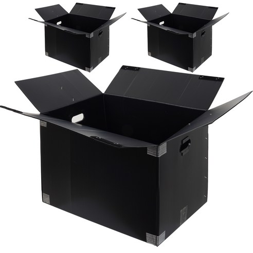 코멧 두꺼운 이사박스 3T 고급 벨크로형 3호~7호, 블랙, 3개