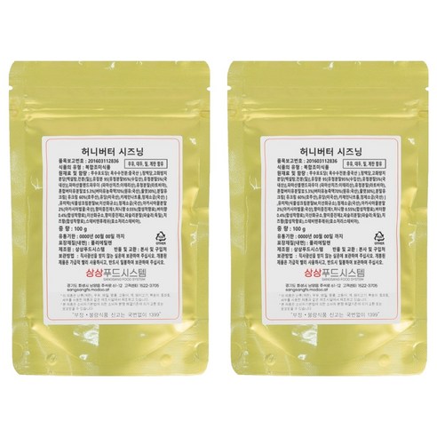 상상시즈닝 허니버터 시즈닝, 100g, 2개