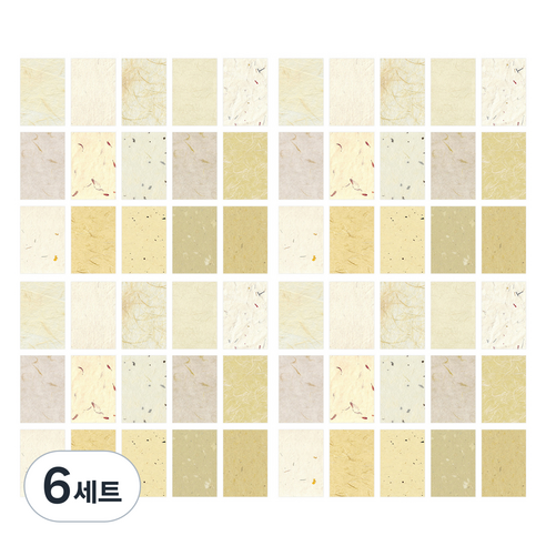 올리브파티 데일리라이프 감성 빈티지 다꾸 배경 메모지 30p 세트, 옐로우, 6세트