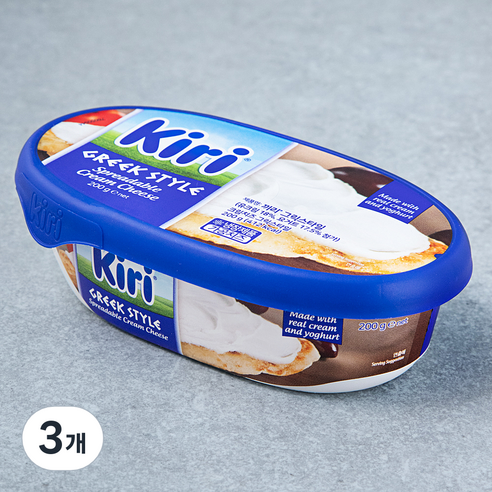 끼리 그릭스타일 크림치즈, 200g, 3개