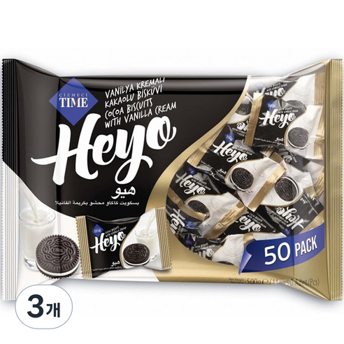 타임 대용량 헤요 쿠키 50p, 500g, 3개