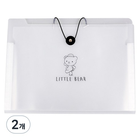 모디안 12칸 아코디언 파일 A4, 베어 투명, 2개