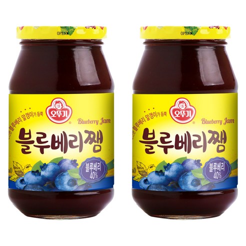 오뚜기 블루베리쨈, 500g, 2개