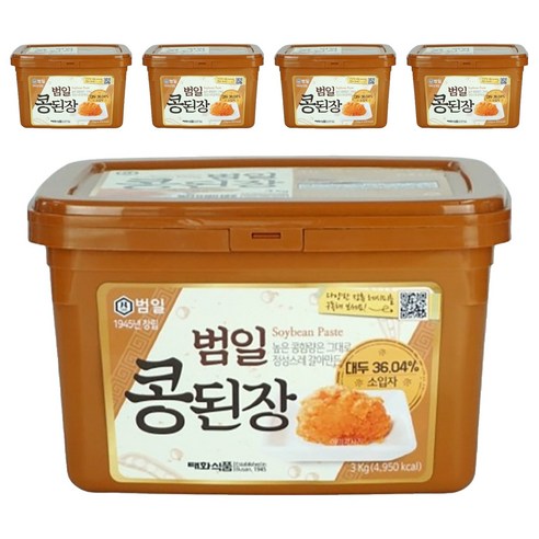 범일 콩된장 소입자, 5개, 3kg