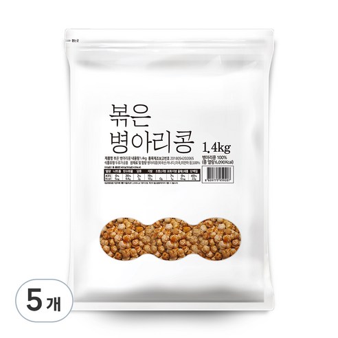 대구농산 볶은 병아리콩 봉, 1.4kg, 5개