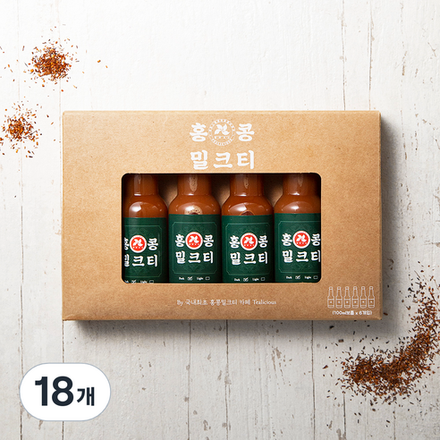 틸리셔스 홍콩 밀크티 티베이스, 100ml, 18개