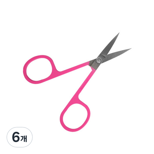 와이츄 속눈썹 가위, 핑크, 6개