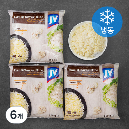 컬리플라워 다이스 손질채소 (냉동), 500g, 6개