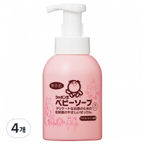 샤본다마 아보카도 유아 거품 솝, 400ml, 4개