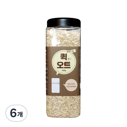 냉장고쏙 퀵 롤드 오트, 600g, 6개