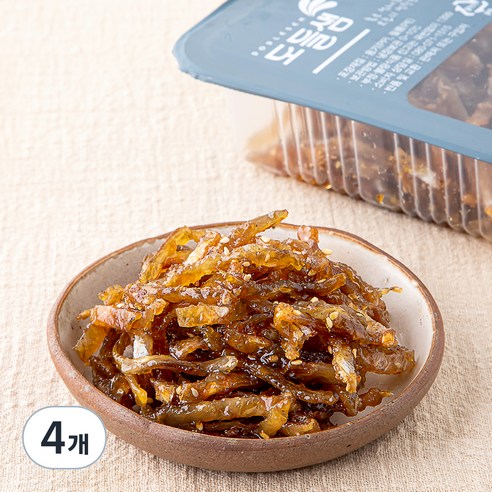 도들샘 쥐포채 간장조림, 300g, 4개