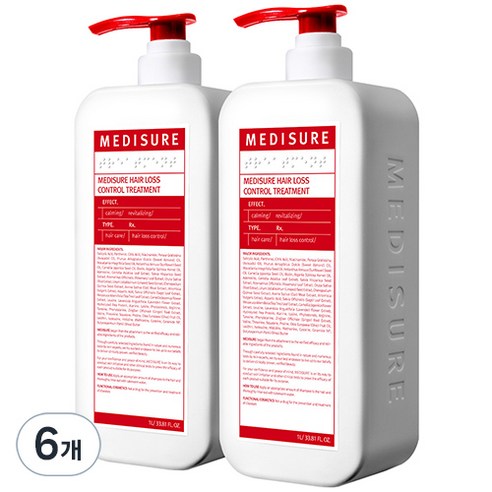 메디슈어 탈모증상완화 트리트먼트, 6개, 1L