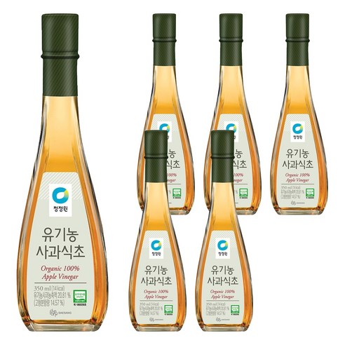 청정원 사과식초, 350ml, 6개