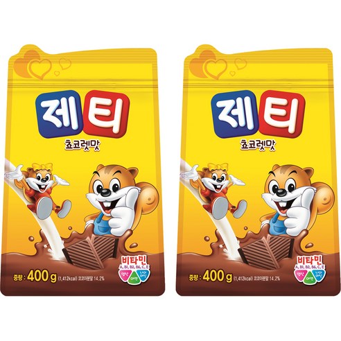 제티 쵸코렛맛 분말, 400g, 2개