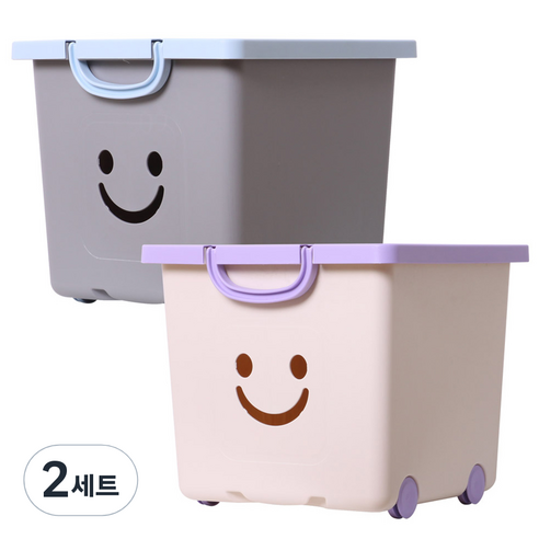 보노하우스 모던 해피박스, 그레이, 아이보리, 370 x 370 x 320 mm, 2세트