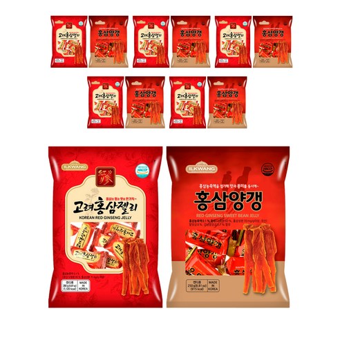 일광제과 홍삼양갱 250g + 고려홍삼젤리 280g, 6세트