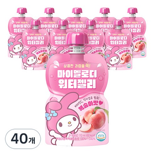 아텍스 마이멜로디 워터젤리, 110ml, 40개, 복숭아맛