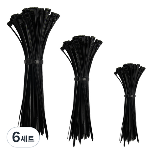 아이메이트 케이블타이, 6세트, 블랙