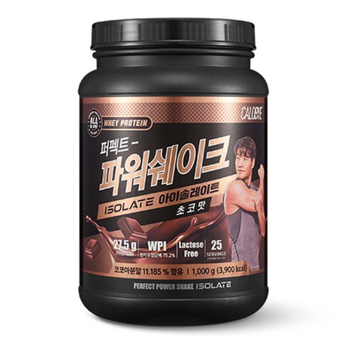 칼로바이 퍼펙트 파워쉐이크 아이솔레이트 유청 단백질 WPI 보충제 프로틴 파우더 초코맛, 1개, 1kg
