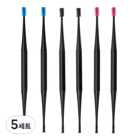 블루버킷 귀지 쏙 귀이개 핑크 2p + 블루 2p + 블랙 2p, 5세트