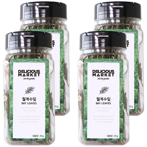 딜리셔스마켓 월계수잎 향신료, 25g, 4개