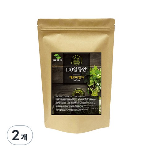 정앤정 100일동안 삼각티백 캐모마일차, 1.2g, 100개입, 2개