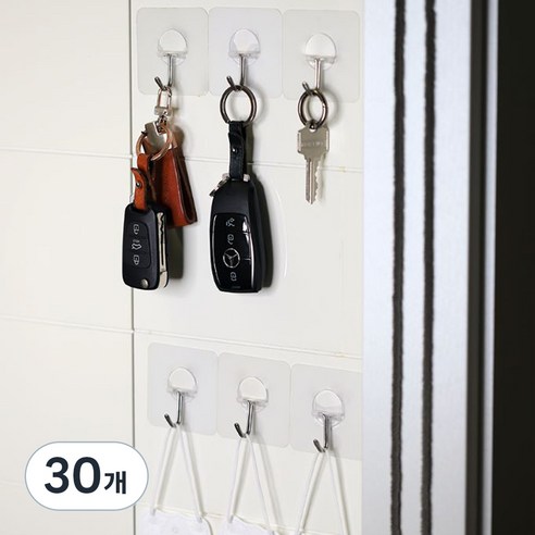 몬스터 무타공 부착식 후크, 30개